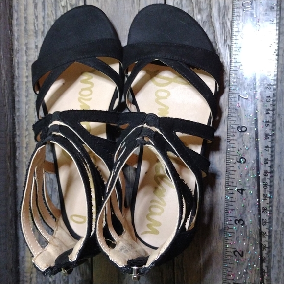 Sam Edelman Danica Kalisa Black Wedge Gladiator Sandals Size 13m Youth EUC - Picture 5 of 9